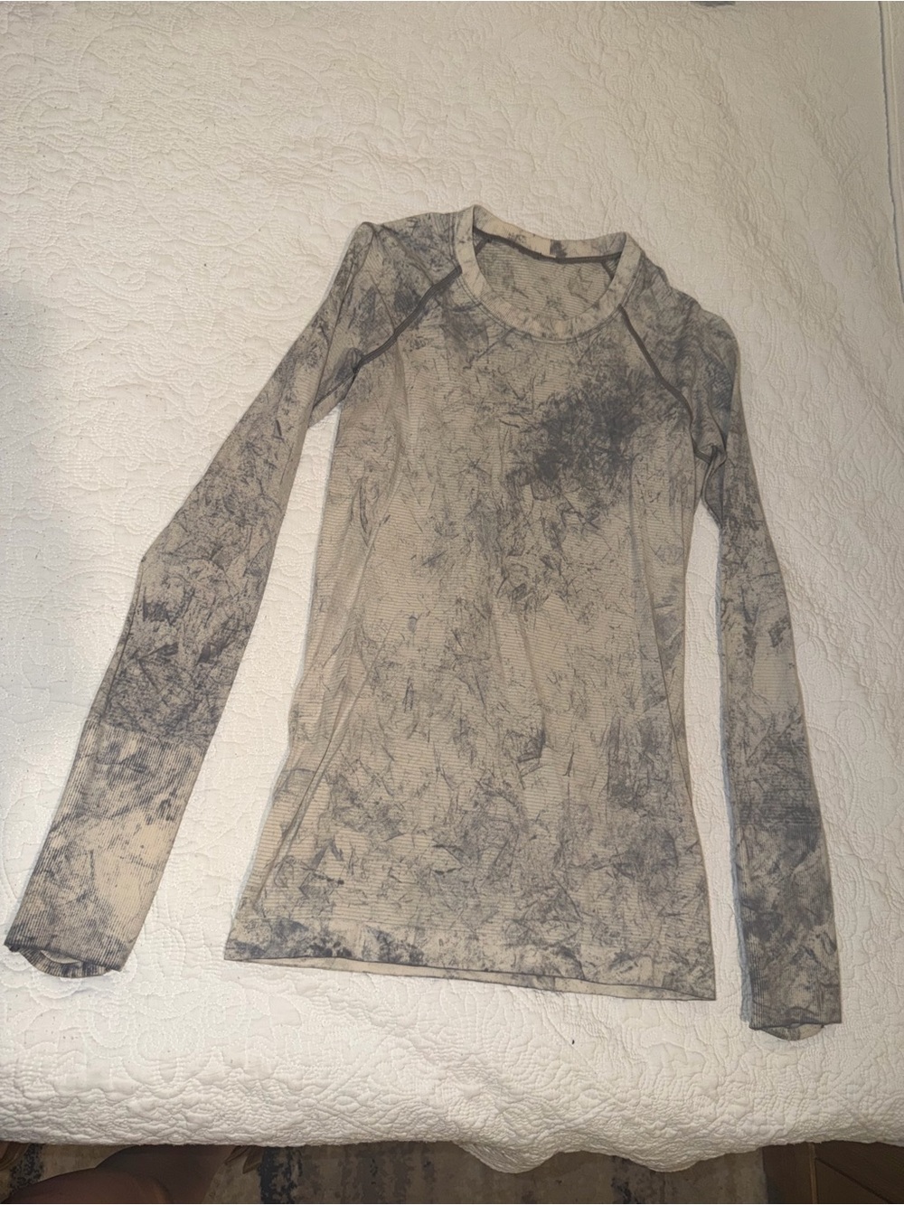 Lululemon Marble Print swiftly tech - Gray/Cream